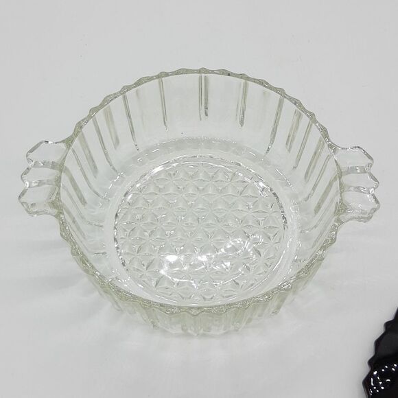 Candy Bowl Dish ruby red clear bottom with red top vintage - Picture 6 of 8
